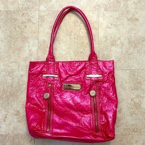 Metallic hot pink bag